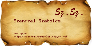 Szendrei Szabolcs névjegykártya