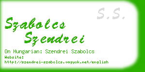 szabolcs szendrei business card